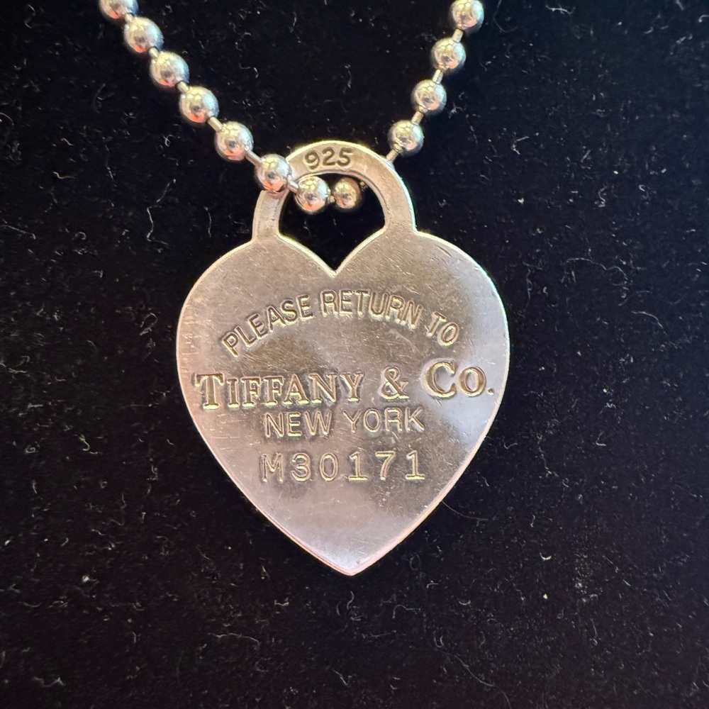 Tiffany & Co. Sterling Silver 925 Heart Pendant Necklace